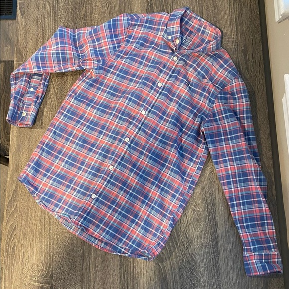 Boys Vineyard Vines Lyle Whale Flannel Shirt NWOT medium never worn 12-14 new - Picture 2 of 7